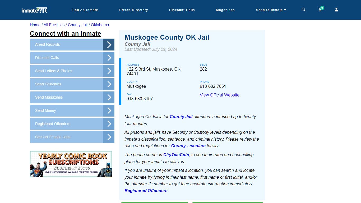 Muskogee County OK Jail - Inmate Locator